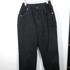 Pretty Things Black Jeans with Rhinestones Size 16